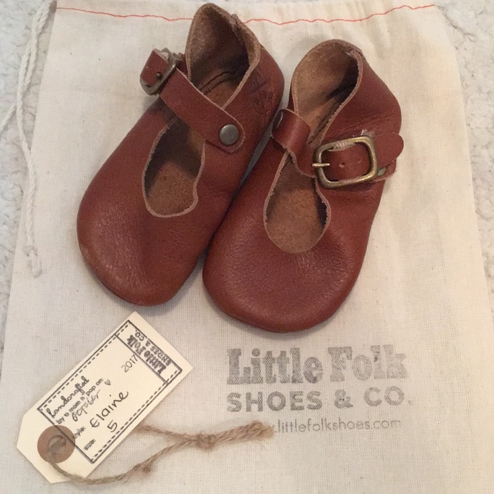 Little Folk Shoes, Miss Elaine whiskey style sz 5